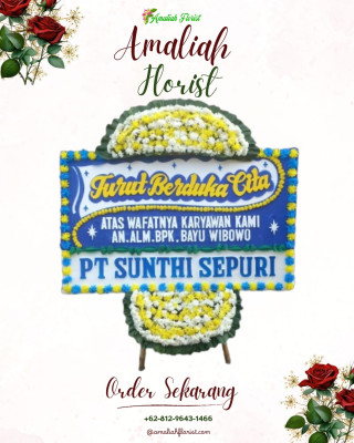 Papan Bunga Duka di Waluran Mandiri