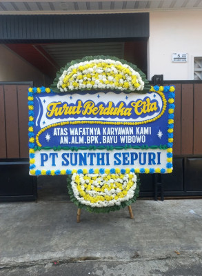 Papan Bunga Duka di Waluran Mandiri